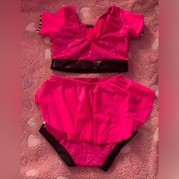 Little Londyn Pink Checkered Dance Competition Costume - Picture 2 of 4